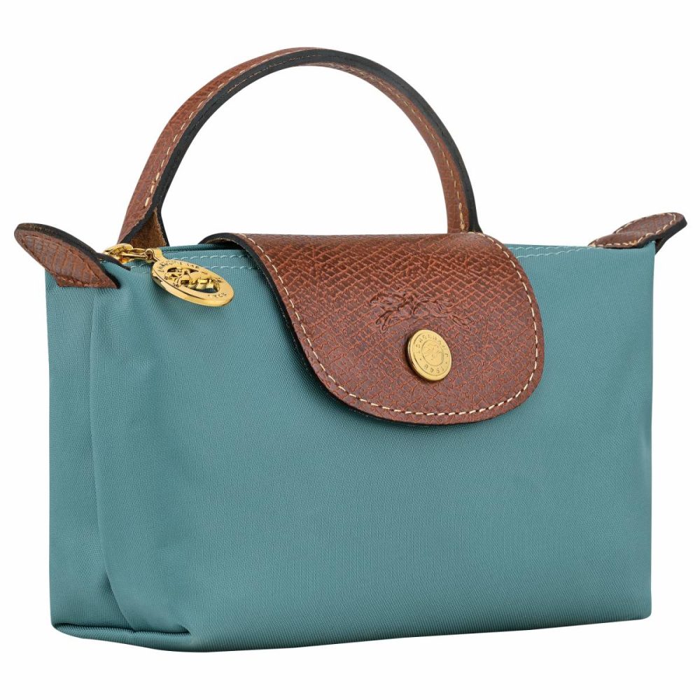 Eucalyptus Le Pliage Original Pouch With Handle Eucalyptus - Recycled Canvas Longchamp Women Pouches & Cases - Image 2