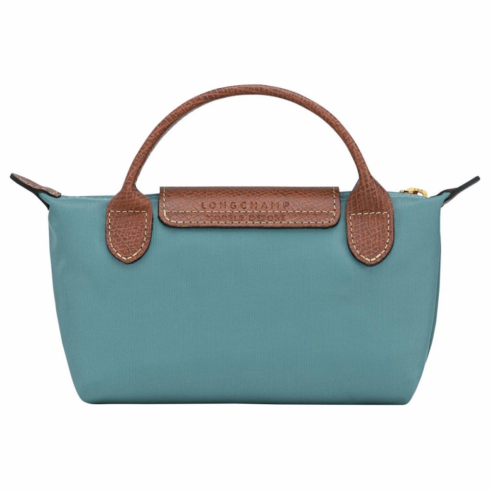 Eucalyptus Le Pliage Original Pouch With Handle Eucalyptus - Recycled Canvas Longchamp Women Pouches & Cases - Image 3