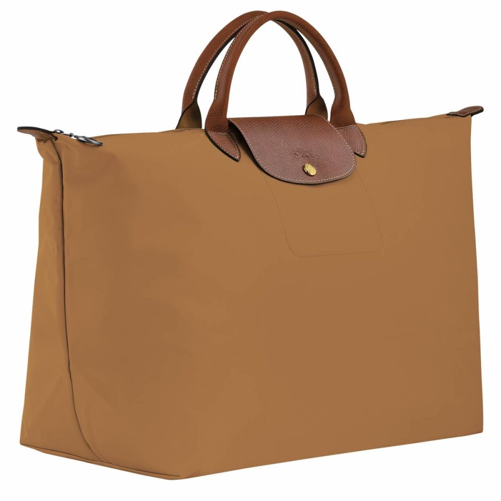 Fawn Travel Bags Women Le Pliage Original L Travel Bag Fawn - Recycled Canvas Longchamp - Image 2
