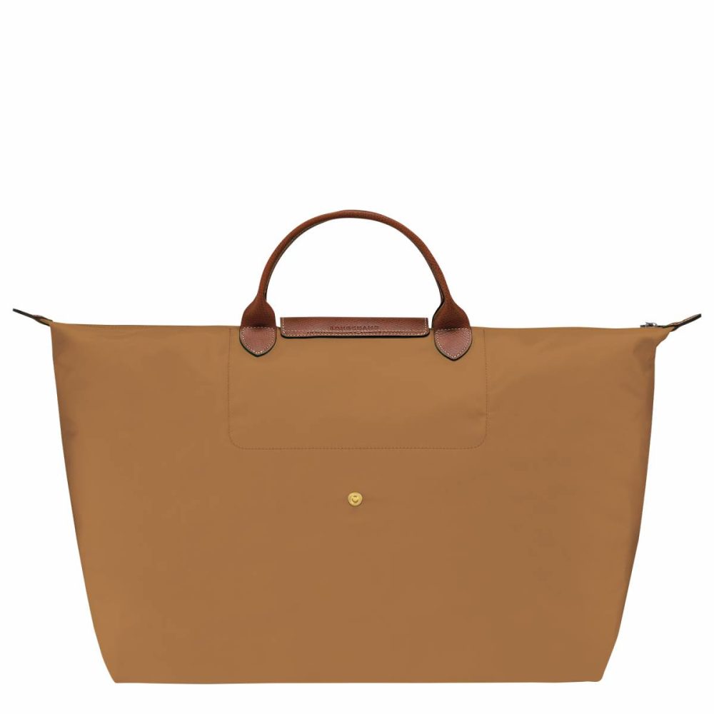 Fawn Travel Bags Women Le Pliage Original L Travel Bag Fawn - Recycled Canvas Longchamp - Image 3