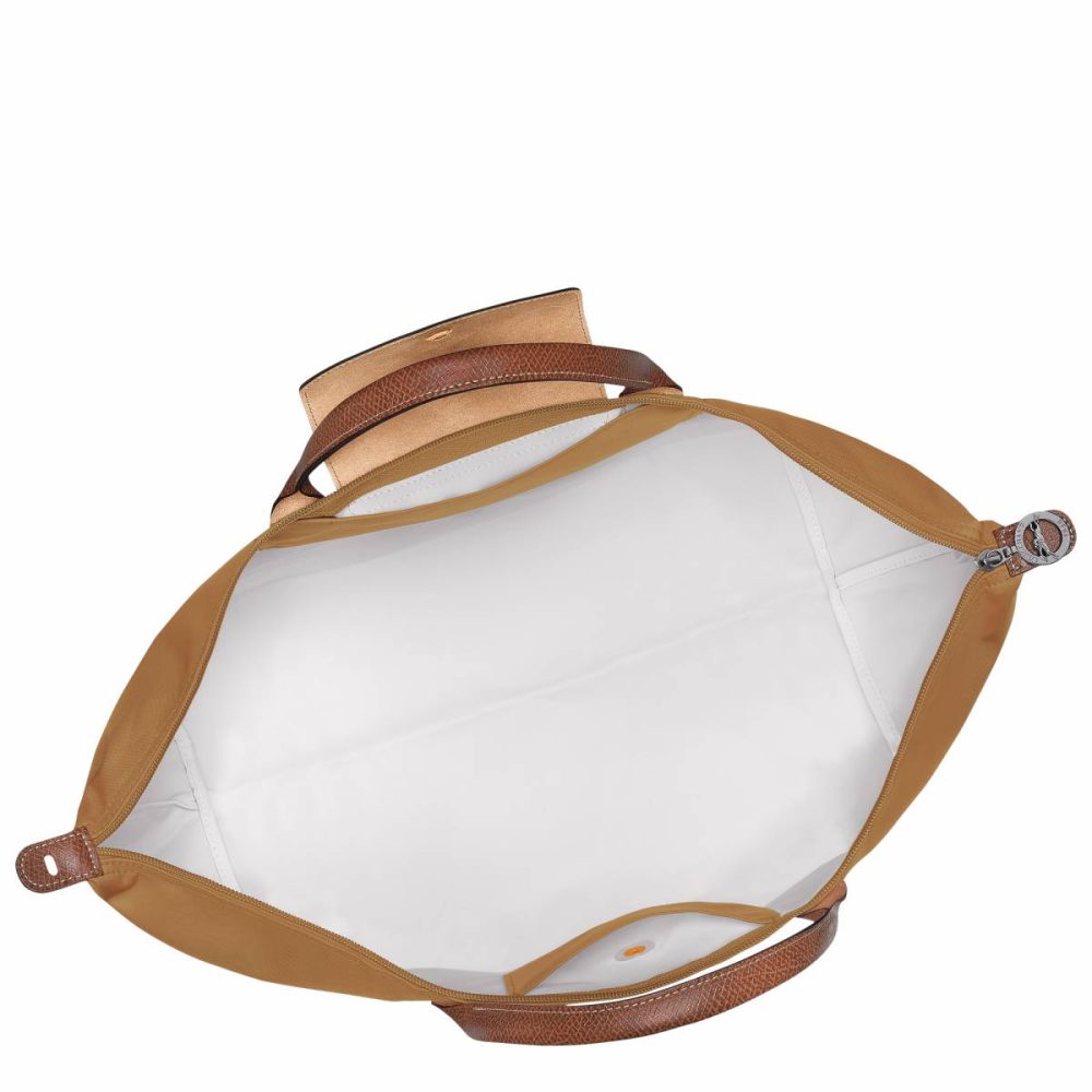 Fawn Travel Bags Women Le Pliage Original L Travel Bag Fawn - Recycled Canvas Longchamp - Image 4