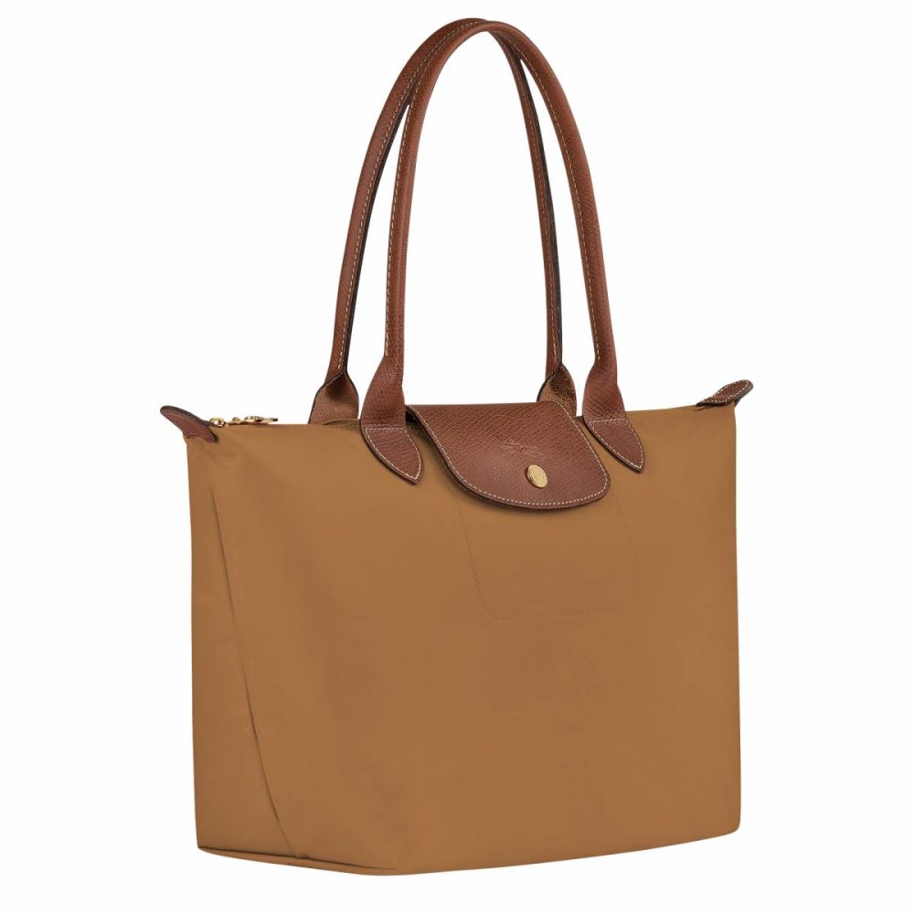 Fawn Women Longchamp Le Pliage Original M Tote Bag Fawn - Recycled Canvas Shoulder Bags - Image 2