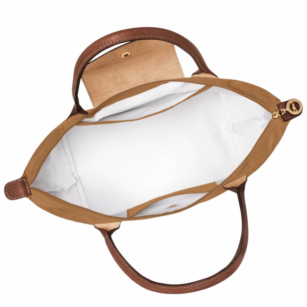 Fawn Women Longchamp Le Pliage Original M Tote Bag Fawn - Recycled Canvas Shoulder Bags - Image 4