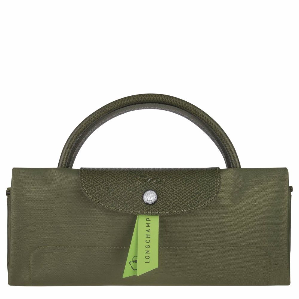 Forest Le Pliage Green L Travel Bag Forest - Recycled Canvas Travel Bags Women Longchamp - Image 5