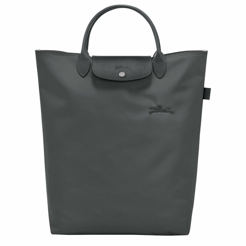Graphite Handbags Le Pliage Green M Tote Bag Graphite - Canvas Women Longchamp