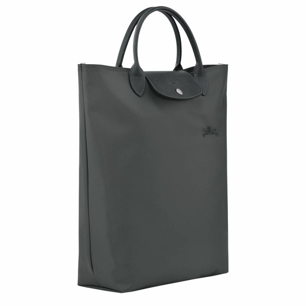 Graphite Handbags Le Pliage Green M Tote Bag Graphite - Canvas Women Longchamp - Image 3