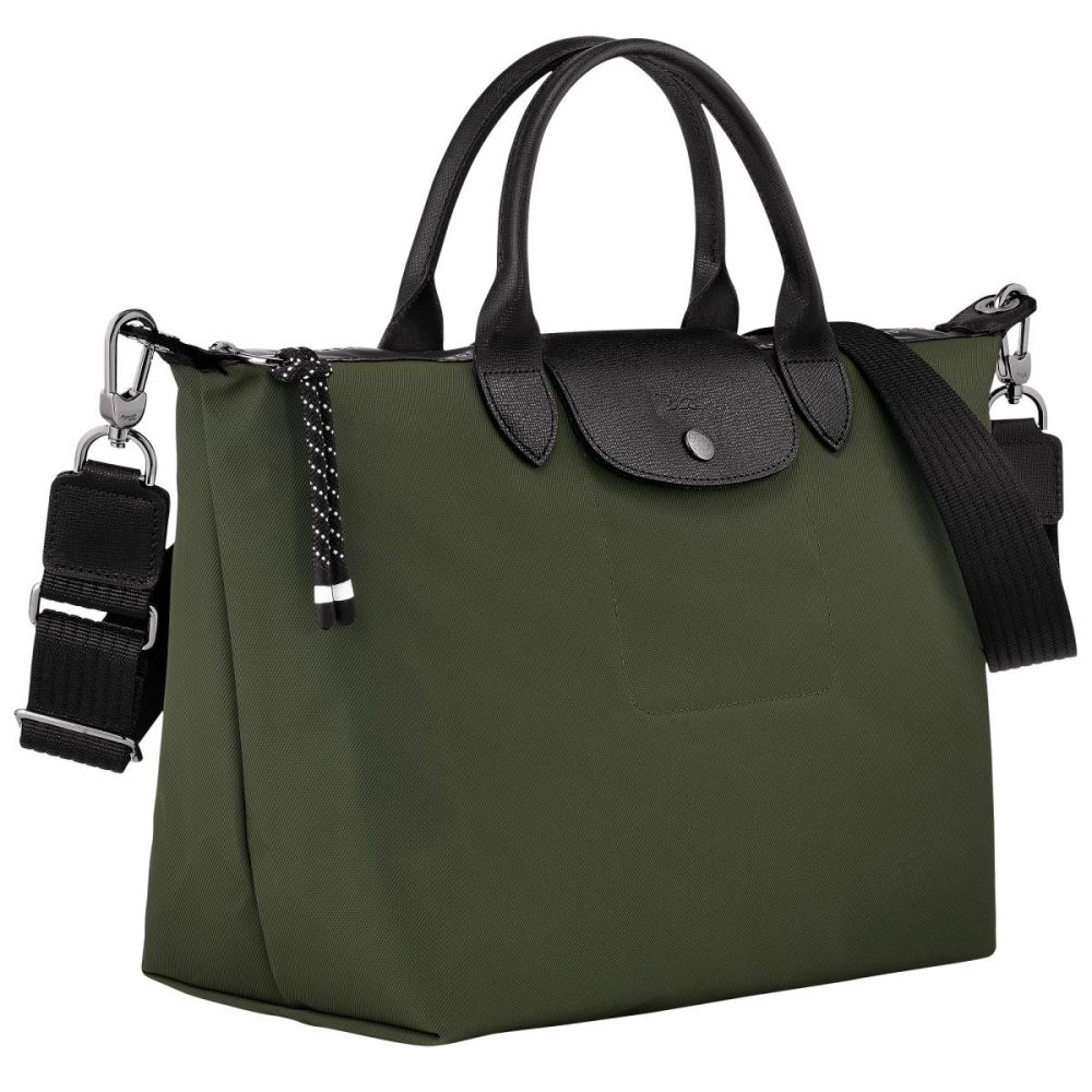 Handbags Khaki Women Longchamp Le Pliage Energy L Handbag Khaki - Recycled Canvas - Image 2