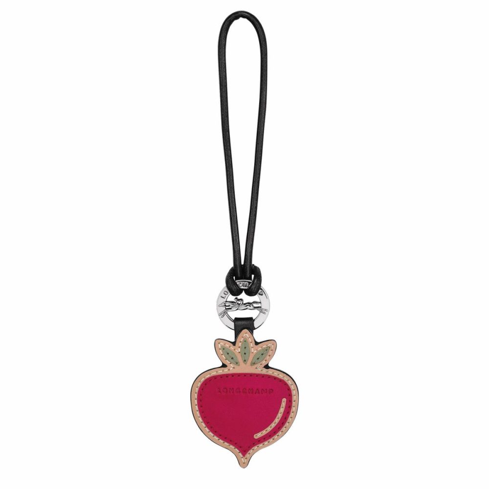 Keyrings Longchamp Beetroot Women Longcharm Keyring Beetroot - Leather