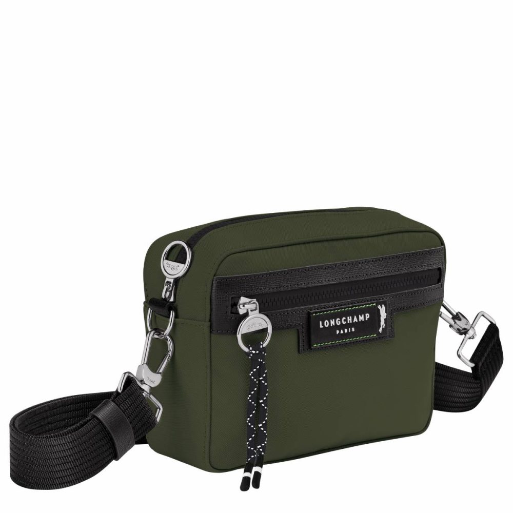 Khaki Crossbody Bags Le Pliage Energy S Camera Bag Khaki - Recycled Canvas Longchamp Women - Image 2