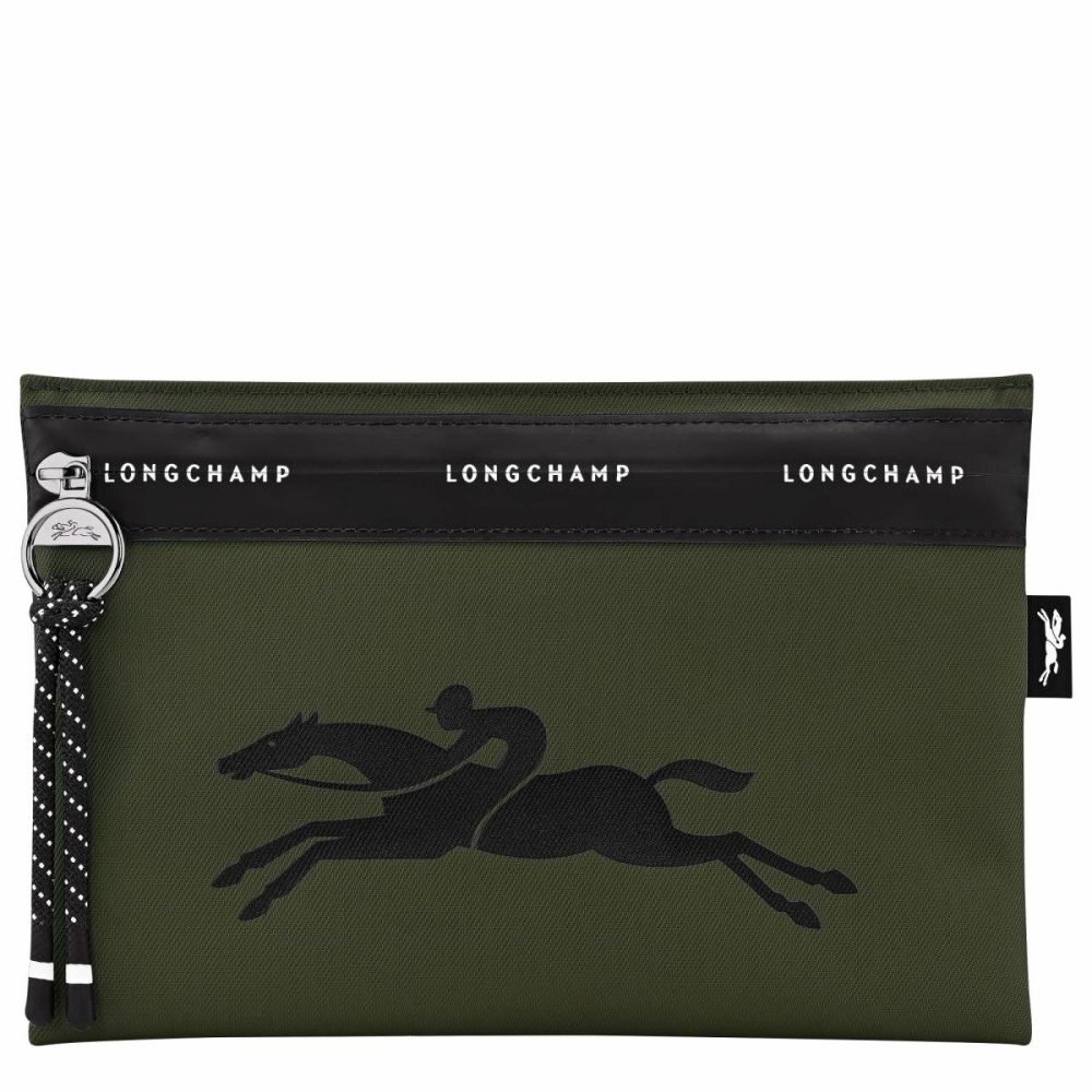 Khaki Pouches & Cases Women Le Pliage Energy Pouch Khaki - Canvas Longchamp