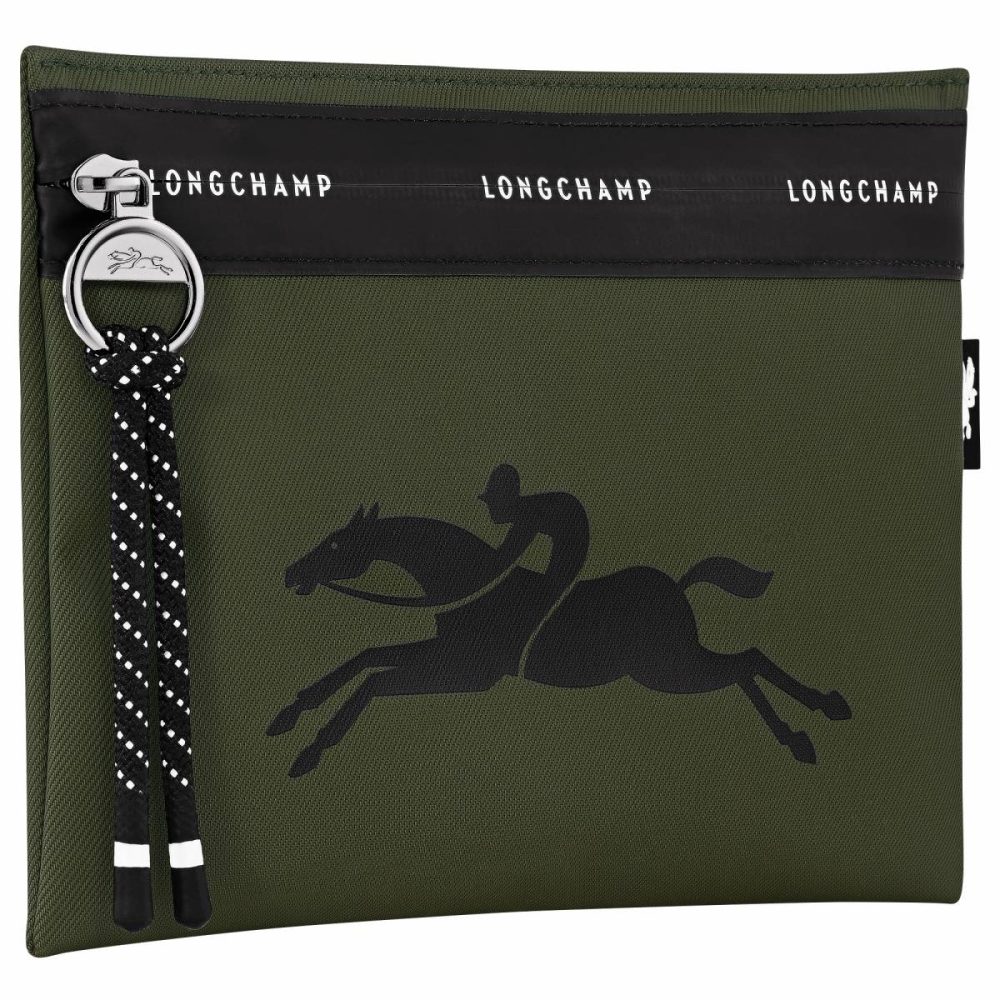 Khaki Pouches & Cases Women Le Pliage Energy Pouch Khaki - Canvas Longchamp - Image 2