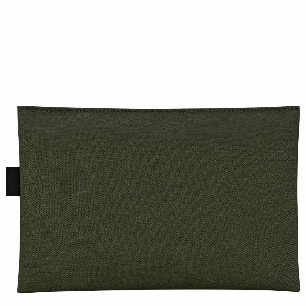 Khaki Pouches & Cases Women Le Pliage Energy Pouch Khaki - Canvas Longchamp - Image 3