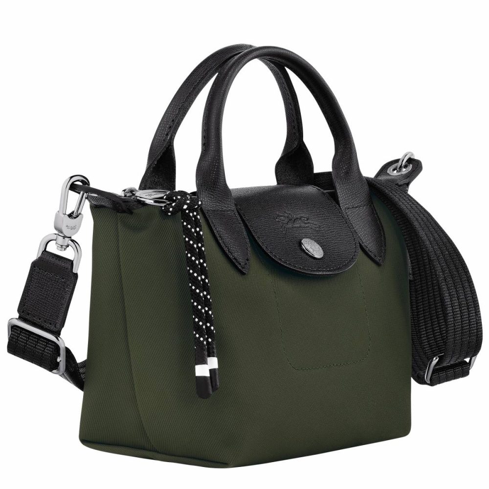 Khaki Women Longchamp Mini Bags Le Pliage Energy Xs Handbag Khaki - Recycled Canvas - Image 2
