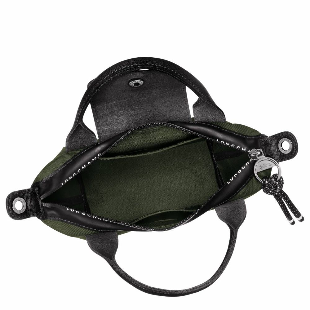 Khaki Women Longchamp Mini Bags Le Pliage Energy Xs Handbag Khaki - Recycled Canvas - Image 4