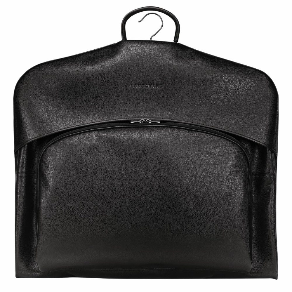 Le Foulonné Garment Cover Black - Leather Longchamp Travel Accessories Women Black - Image 2