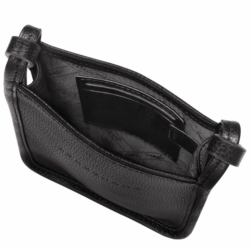 Le Foulonné Phone Case Black - Leather Longchamp Phone Cases Black Women - Image 3