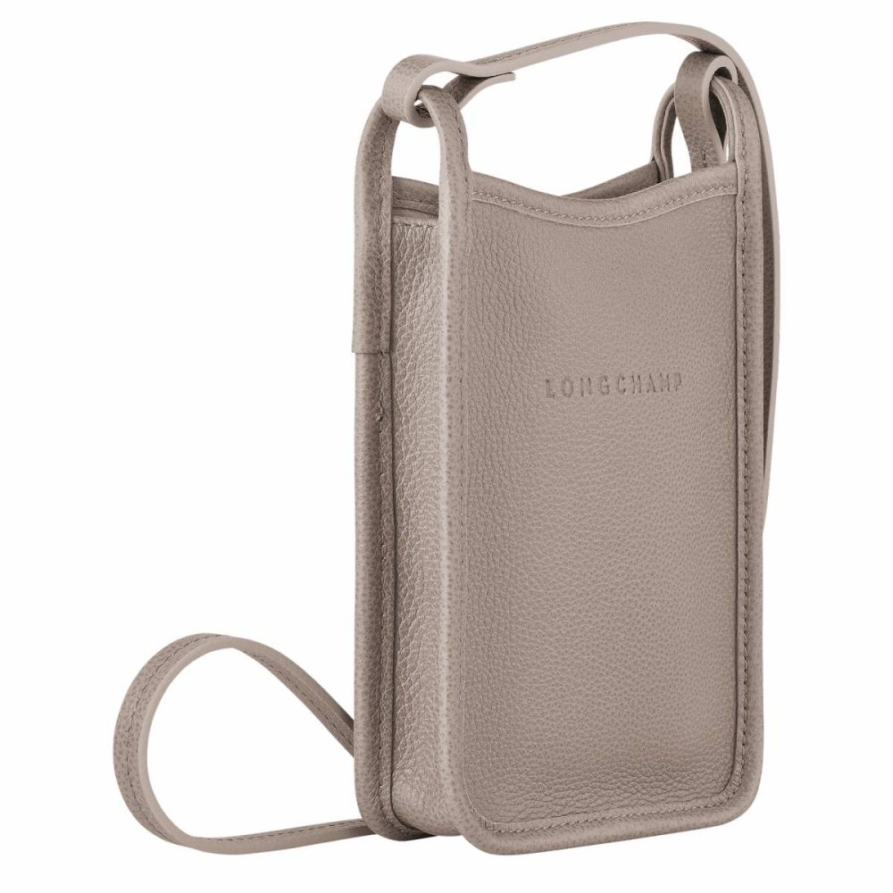 Le Foulonné Phone Case Turtledove - Leather Women Turtledove Phone Cases Longchamp - Image 3
