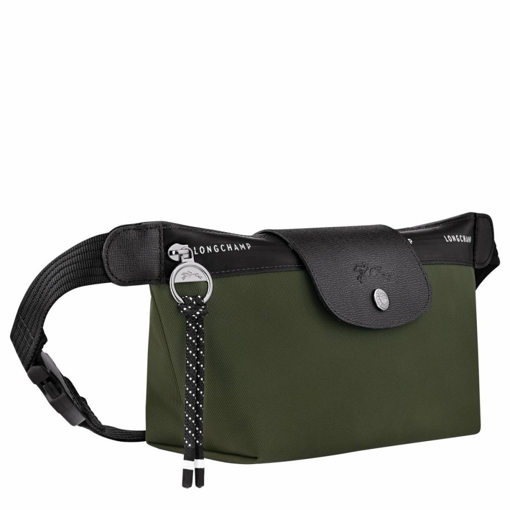 Le Pliage Energy M Belt Bag Khaki - Canvas Khaki Women Belt Bags Longchamp - Image 3