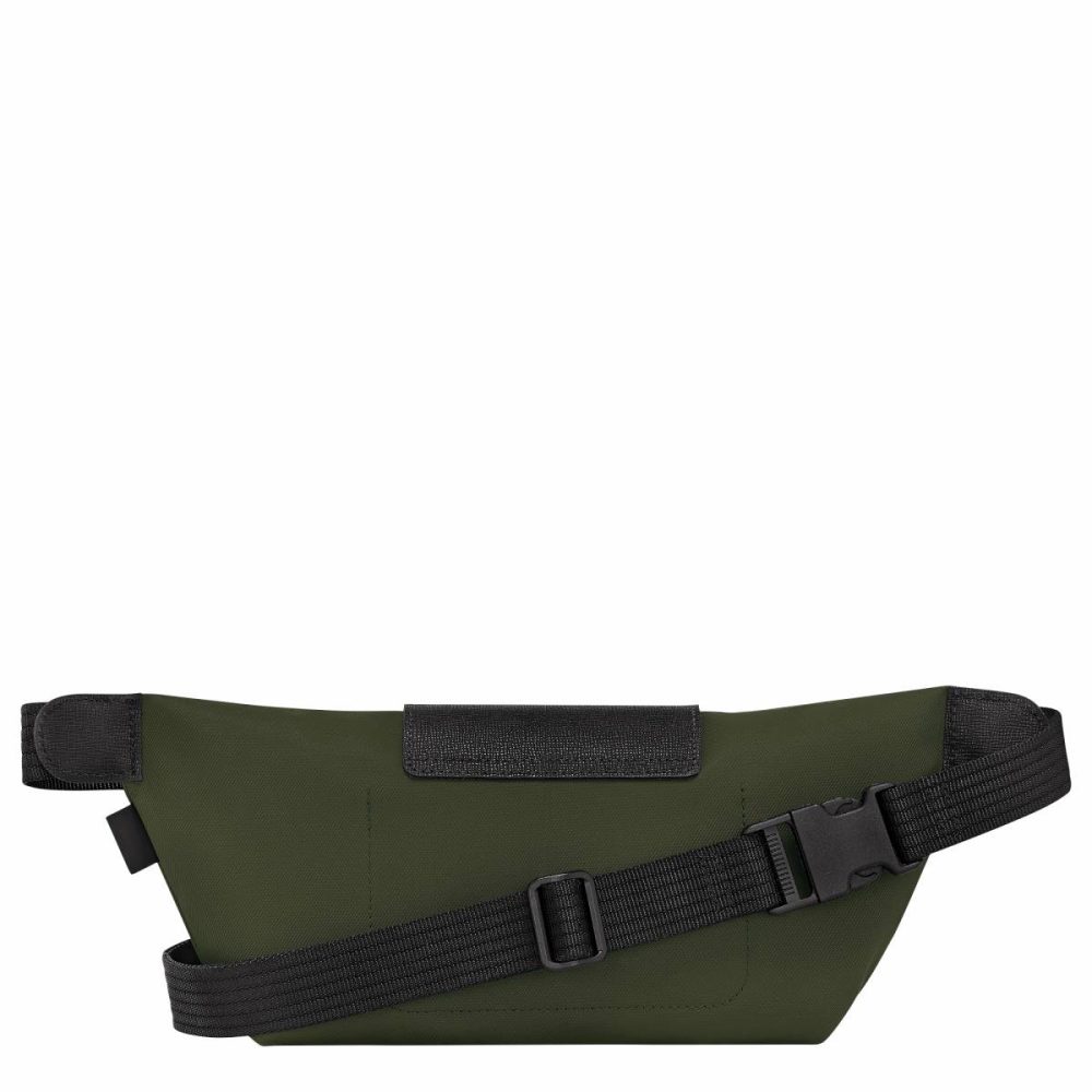 Le Pliage Energy M Belt Bag Khaki - Canvas Khaki Women Belt Bags Longchamp - Image 4