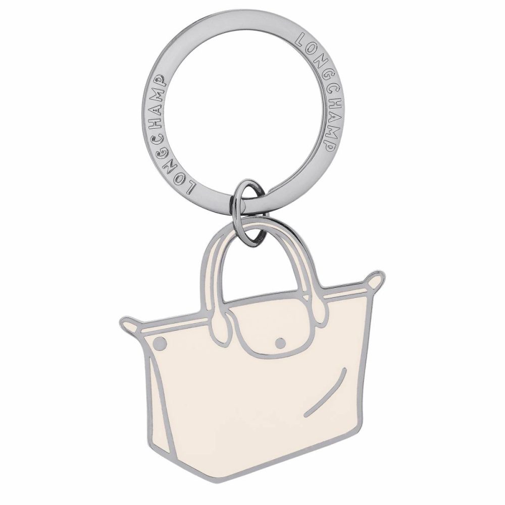 Le Pliage Key Rings Ecru - Metal Longchamp Women Keyrings Ecru