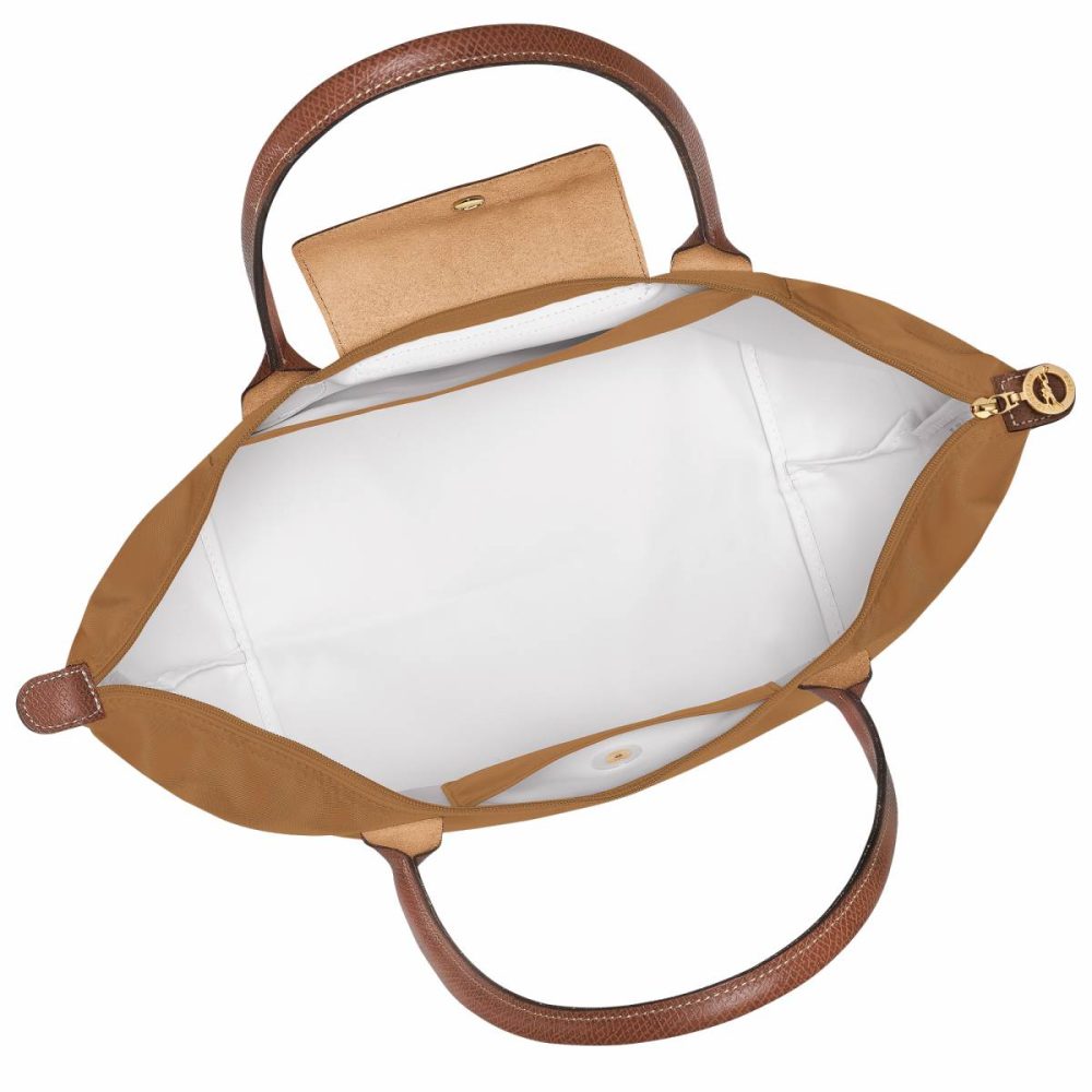 Le Pliage Original L Tote Bag Fawn - Recycled Canvas Longchamp Women Fawn Shoulder Bags - Image 4