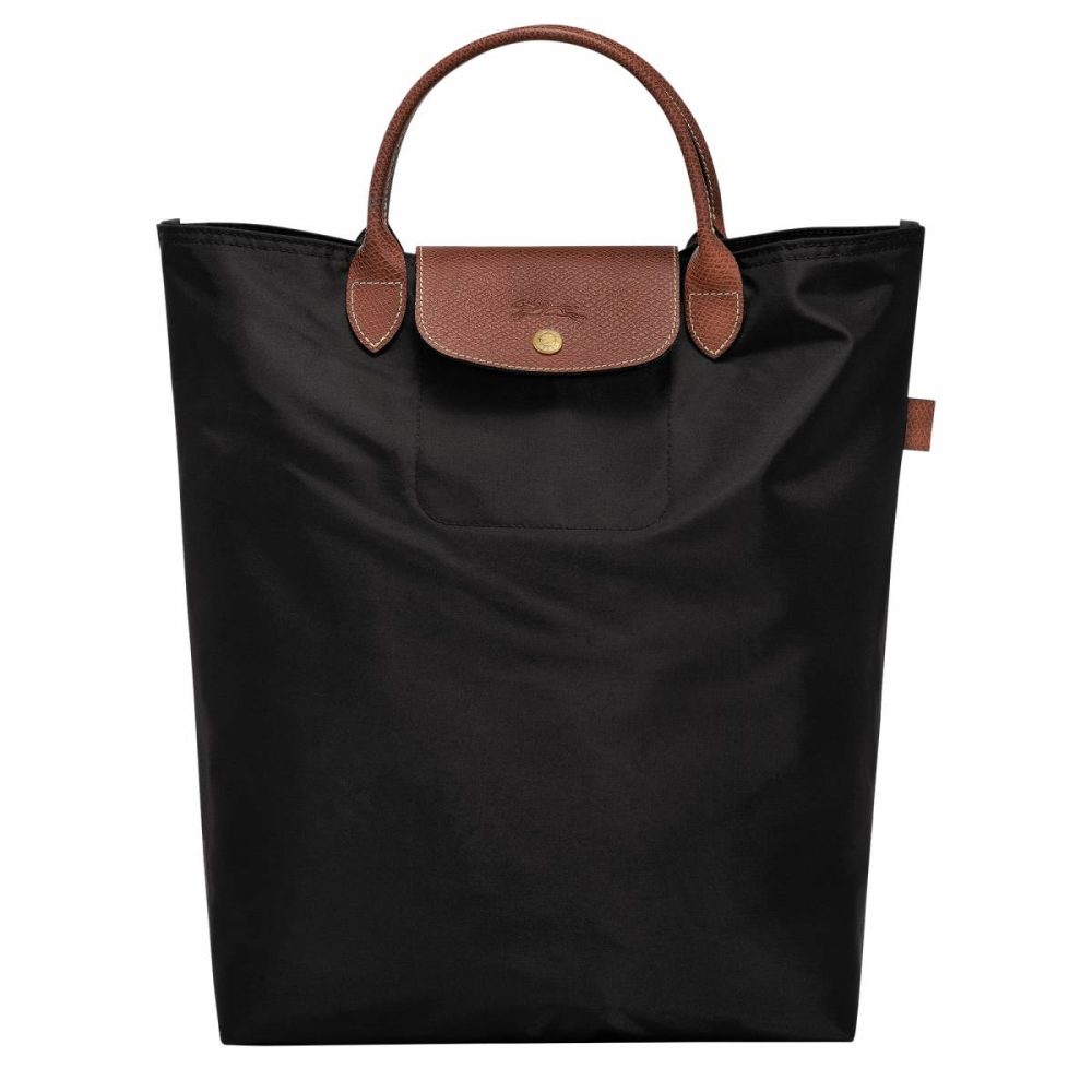 Le Pliage Original M Tote Bag Black - Canvas Longchamp Handbags Black Women