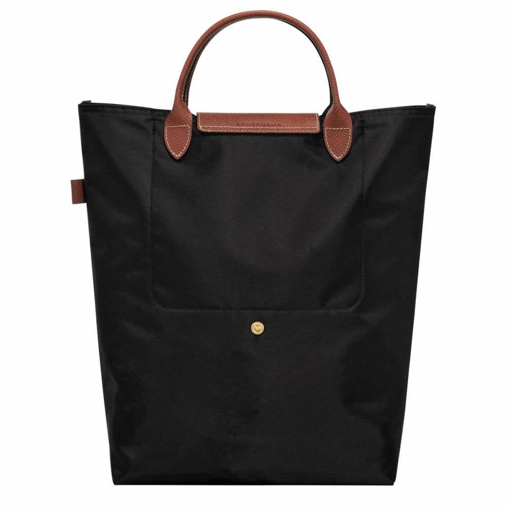 Le Pliage Original M Tote Bag Black - Canvas Longchamp Handbags Black Women - Image 4