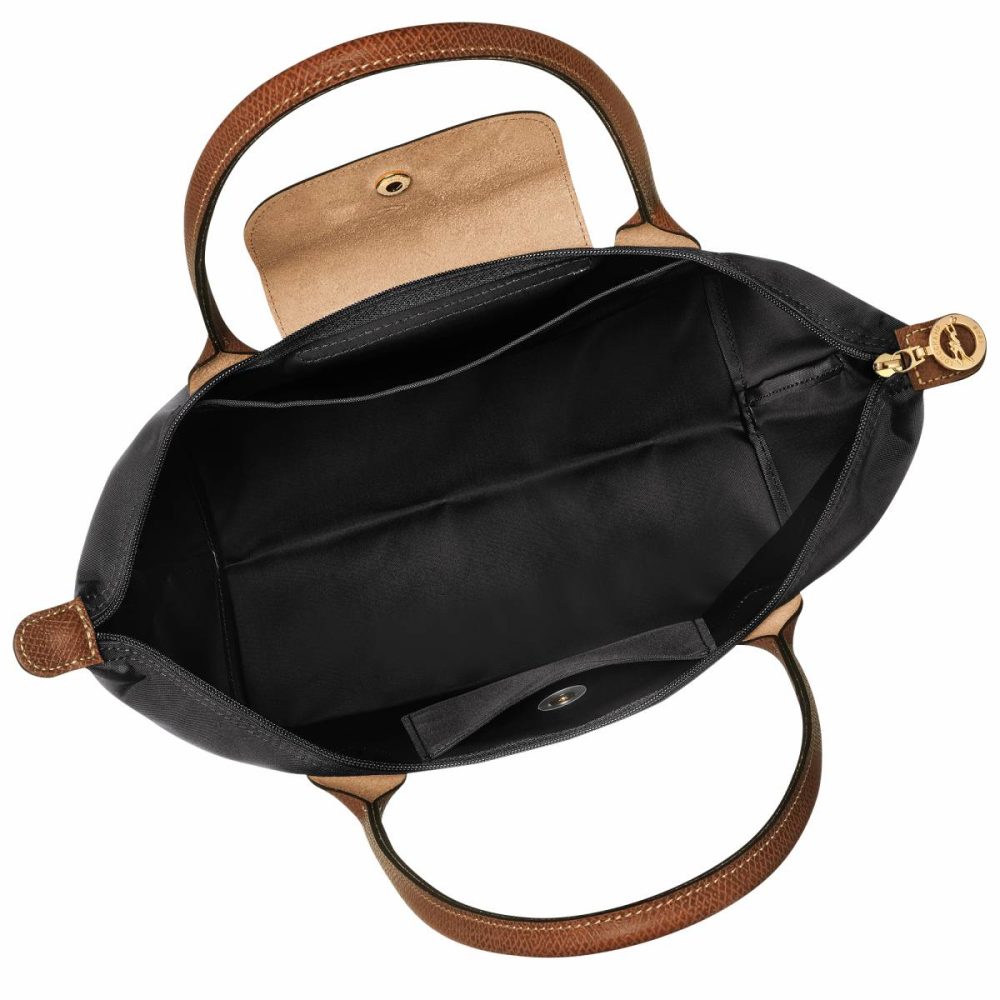 Le Pliage Original M Tote Bag Black - Recycled Canvas Shoulder Bags Black Women Longchamp - Image 4