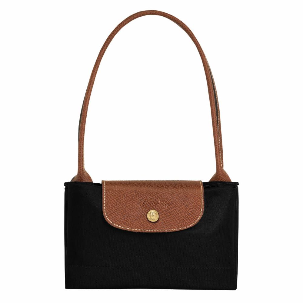 Le Pliage Original M Tote Bag Black - Recycled Canvas Shoulder Bags Black Women Longchamp - Image 5