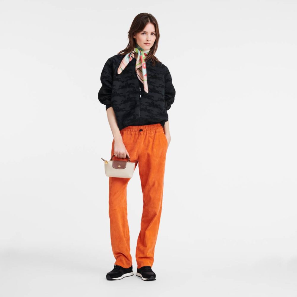 Le Pliage Original Pouch With Handle Paper - Recycled Canvas Paper Pouches & Cases Women Longchamp