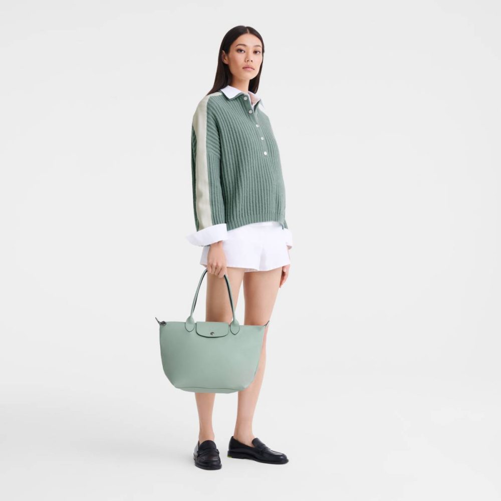 Le Pliage Xtra M Tote Bag Vervain - Leather Leather Bags Women Longchamp Vervain - Image 2