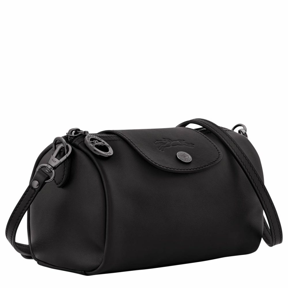 Le Pliage Xtra Xs Crossbody Bag Black - Leather Longchamp Leather Bags Black Women - Image 3