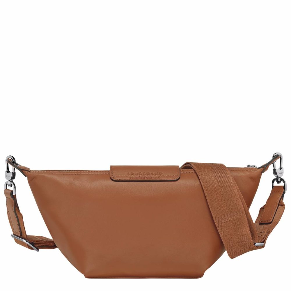 Le Pliage Xtra Xs Crossbody Bag Cognac - Leather Cognac Women Longchamp Leather Bags - Image 4