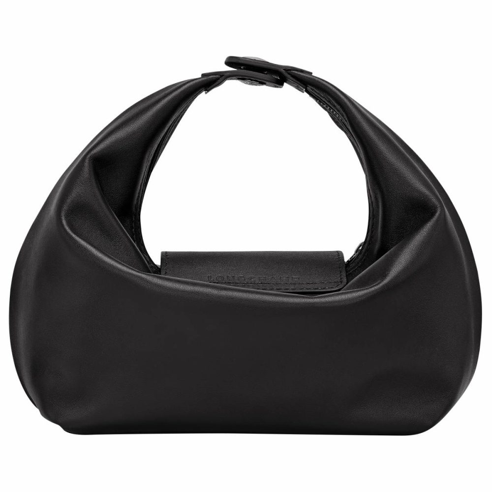 Le Pliage Xtra Xs Handbag Black - Leather Longchamp Women Leather Bags Black - Image 4