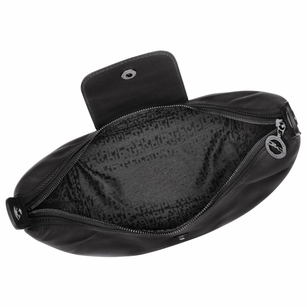 Le Pliage Xtra Xs Handbag Black - Leather Longchamp Women Leather Bags Black - Image 5