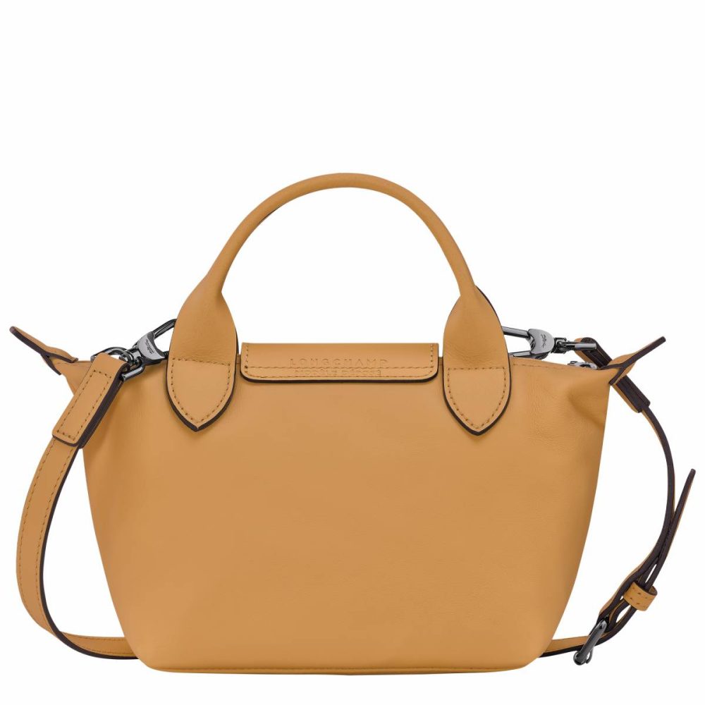 Le Pliage Xtra Xs Handbag Honey - Leather Leather Bags Honey Longchamp Women - Image 4