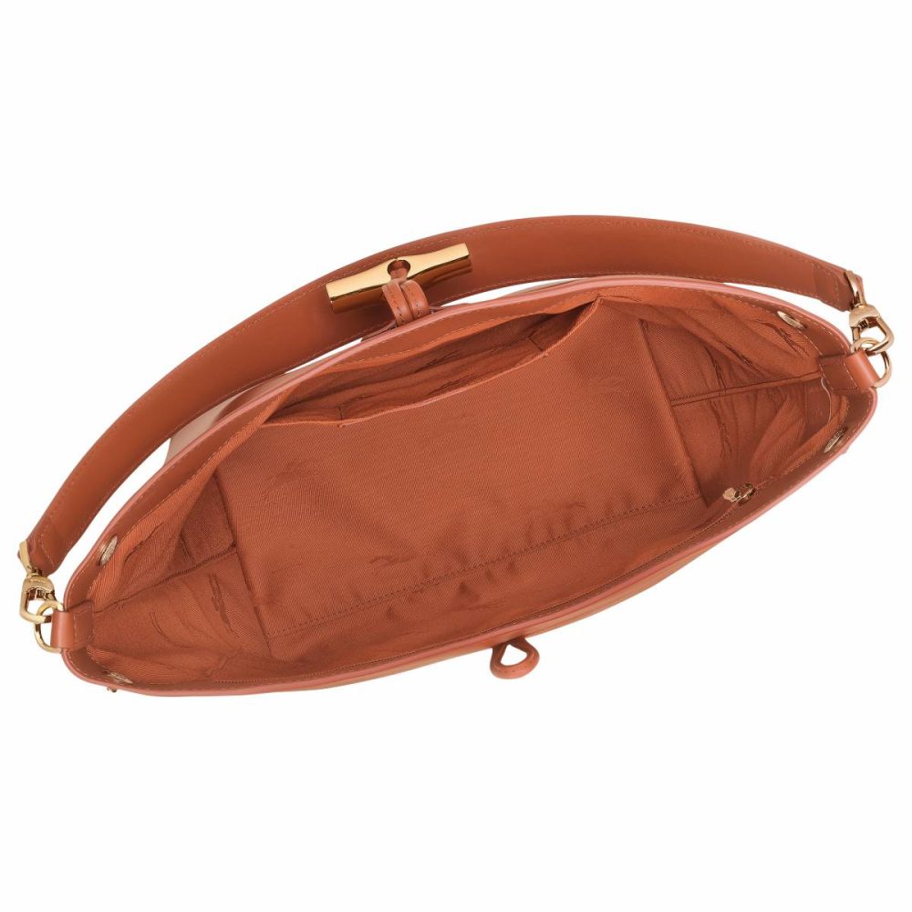 Le Roseau M Hobo Bag Bark - Leather Bark Longchamp Women Leather Bags - Image 5