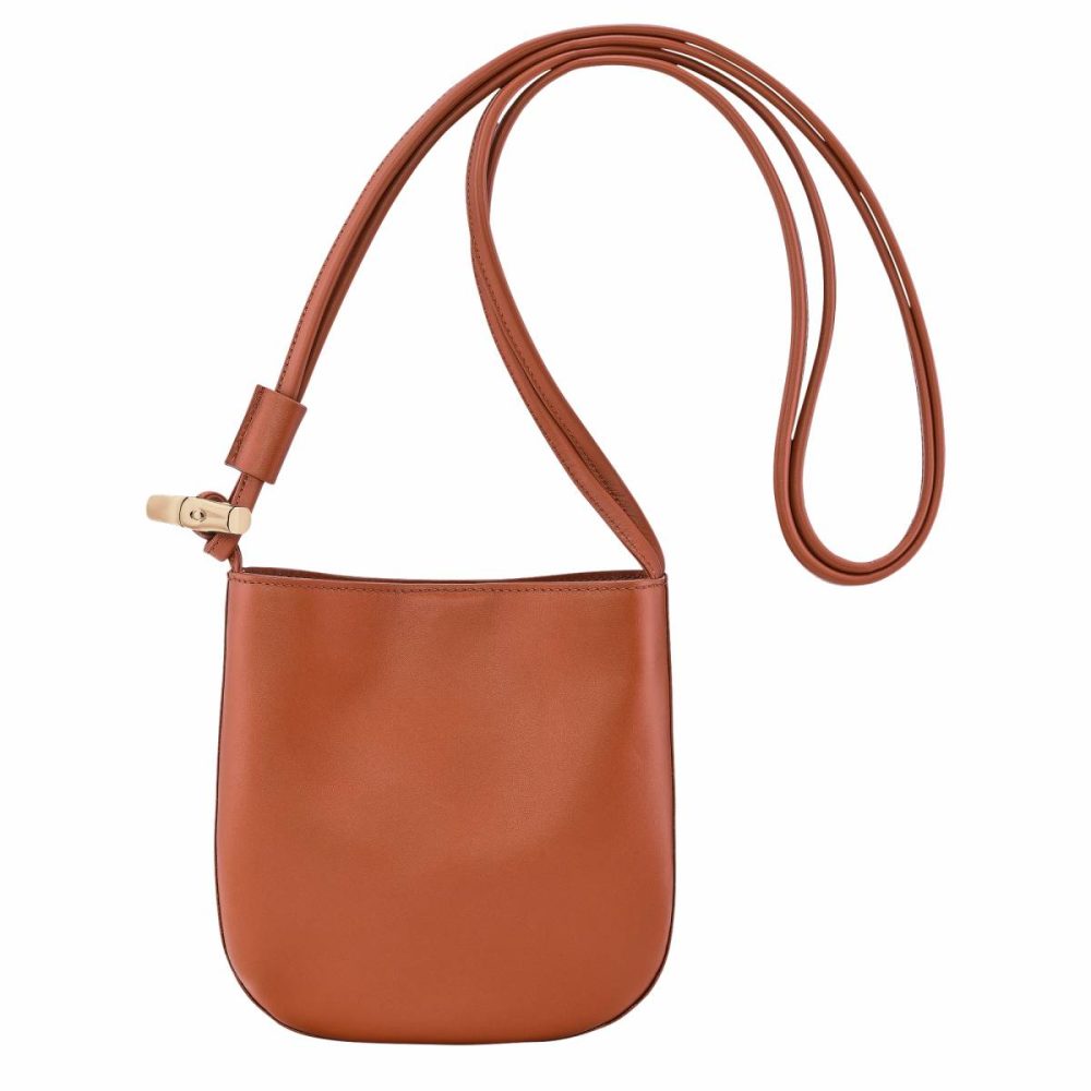 Le Roseau S Crossbody Bag Bark - Leather Leather Bags Longchamp Women Bark