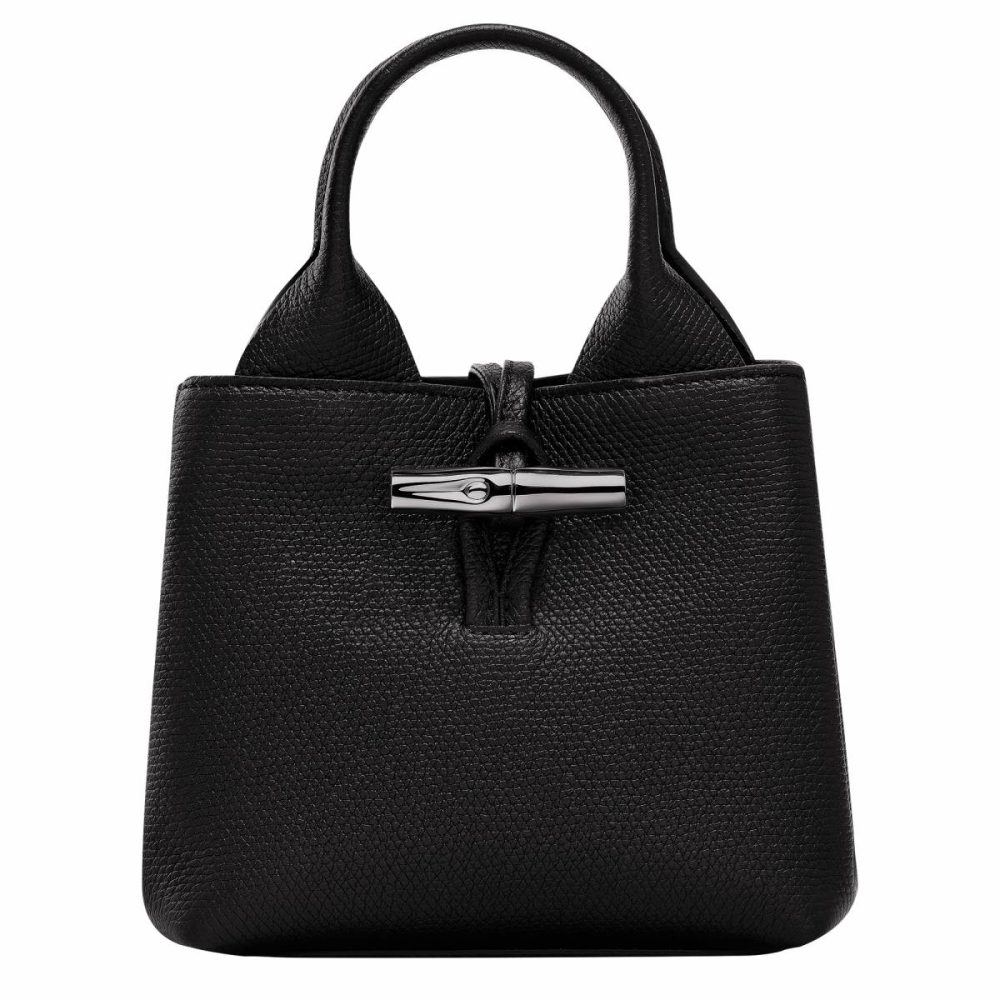 Le Roseau Xs Handbag Black - Leather Women Longchamp Leather Bags Black