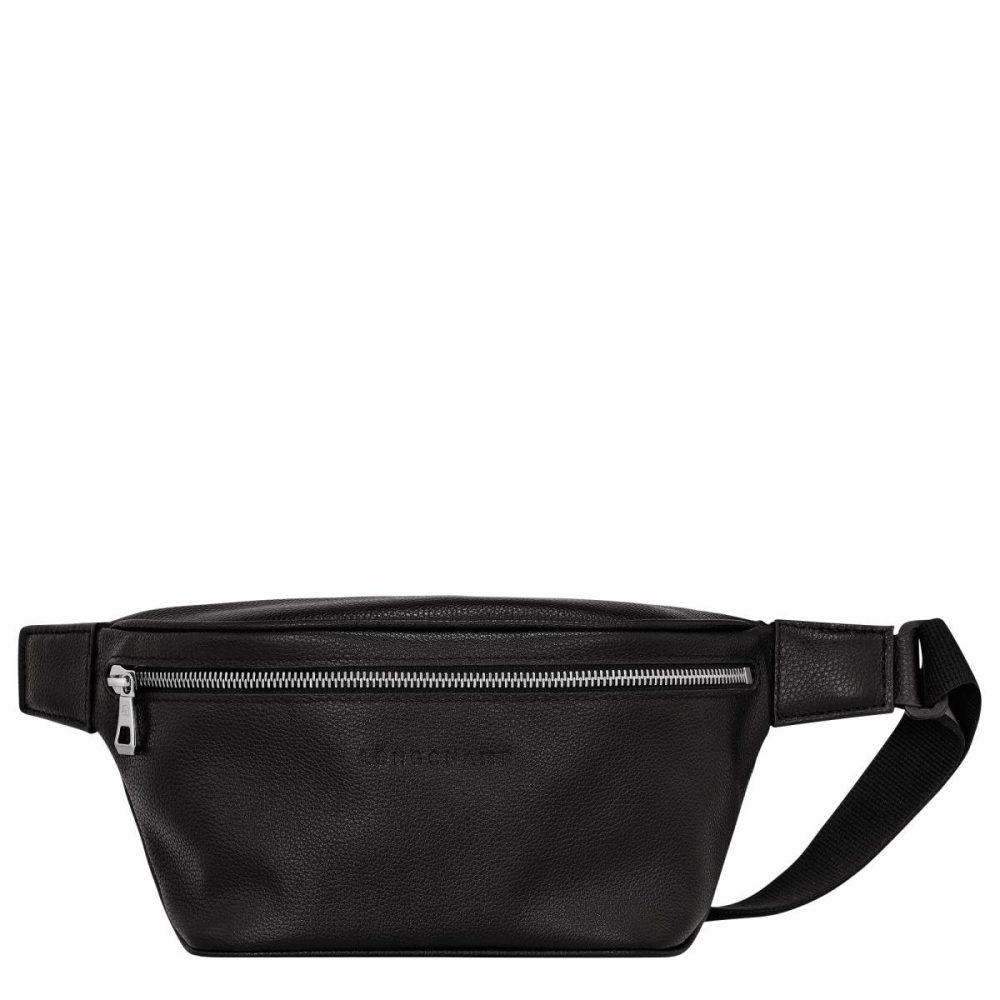 Leather Bags Black Longchamp Le Foulonné M Belt Bag Black - Leather Women