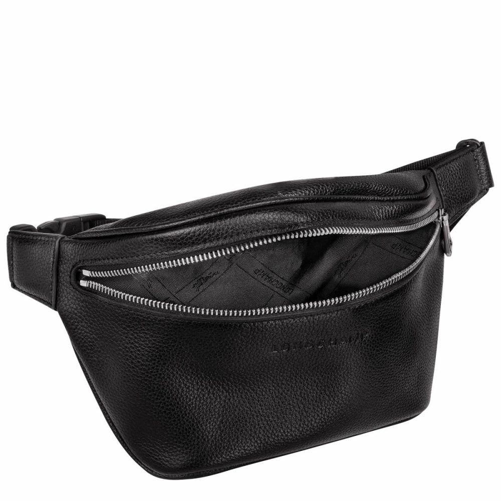 Leather Bags Black Longchamp Le Foulonné M Belt Bag Black - Leather Women - Image 5