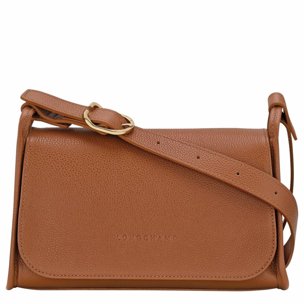Leather Bags Caramel Longchamp Le Foulonné M Crossbody Bag Caramel - Leather Women