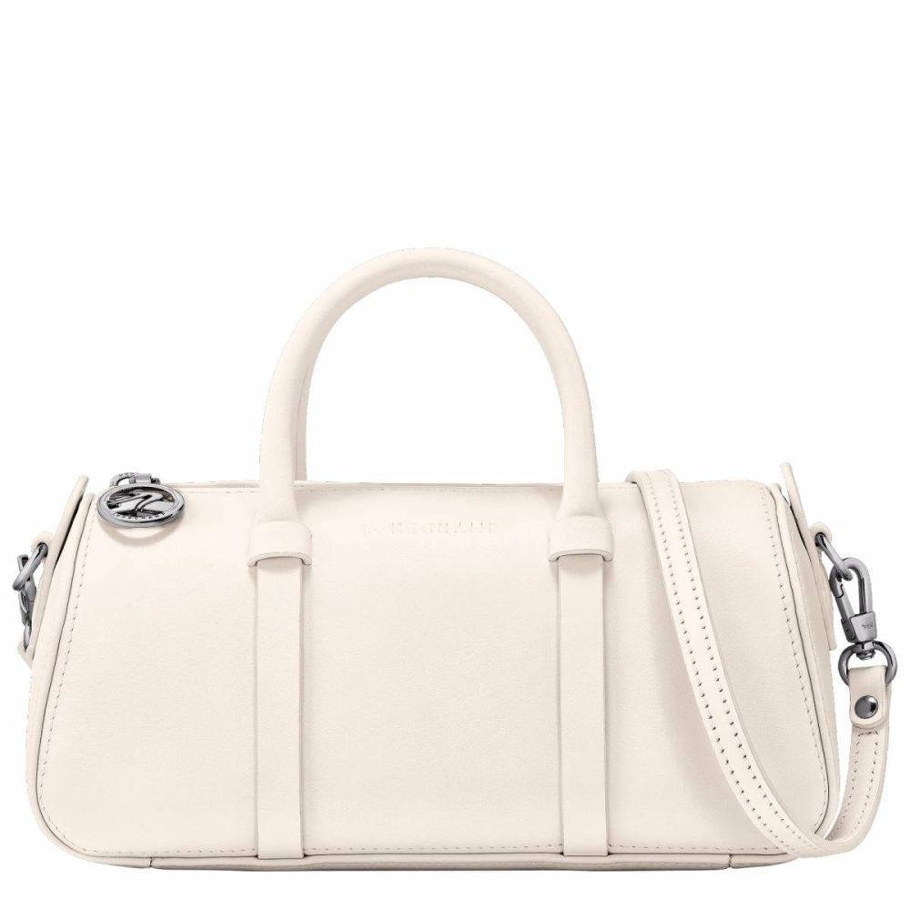 Leather Bags Daylong S Handbag Ecru - Leather Women Longchamp Ecru