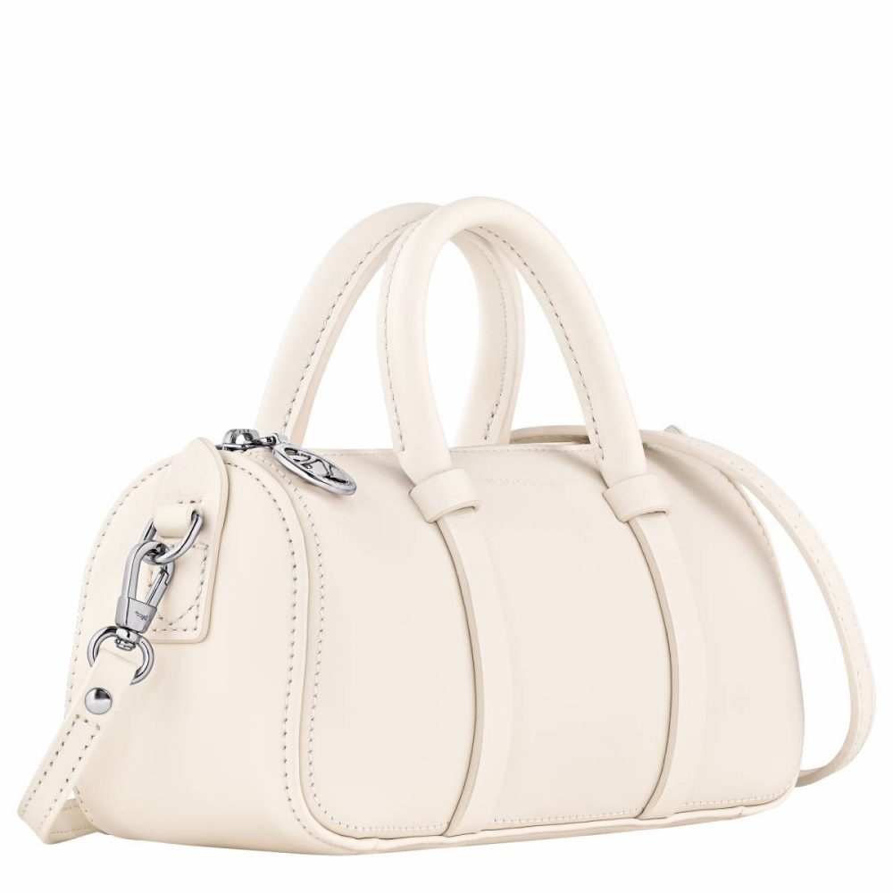 Leather Bags Daylong S Handbag Ecru - Leather Women Longchamp Ecru - Image 3