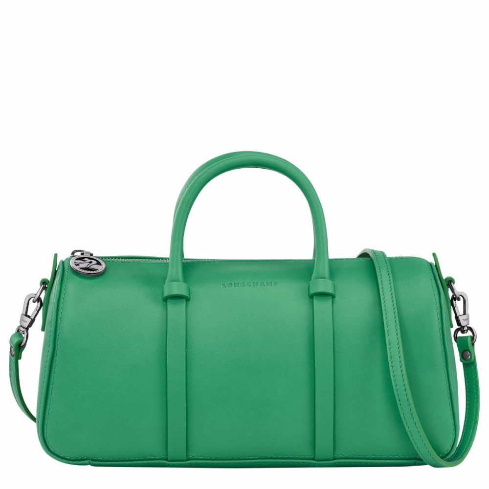 Leather Bags Green Longchamp Women Daylong M Handbag Green - Leather