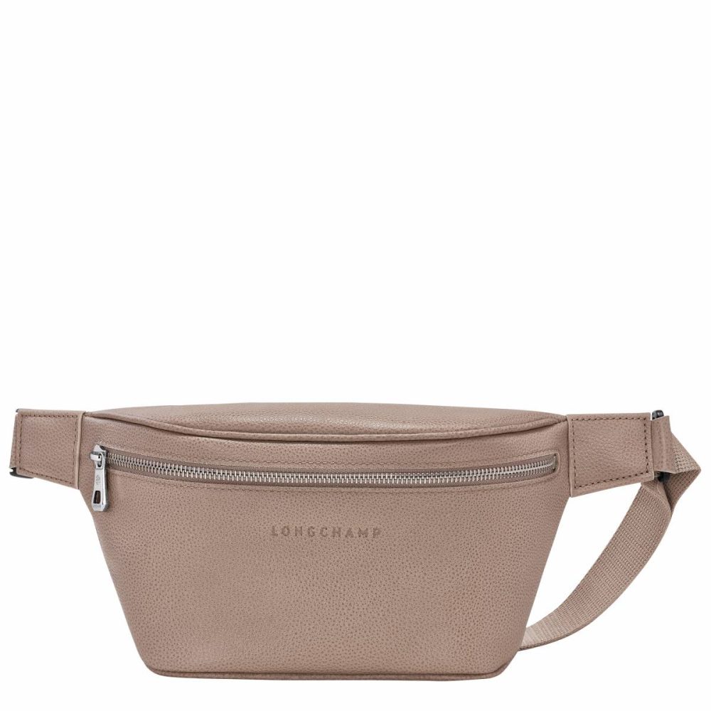 Leather Bags Le Foulonné M Belt Bag Turtledove - Leather Longchamp Women Turtledove