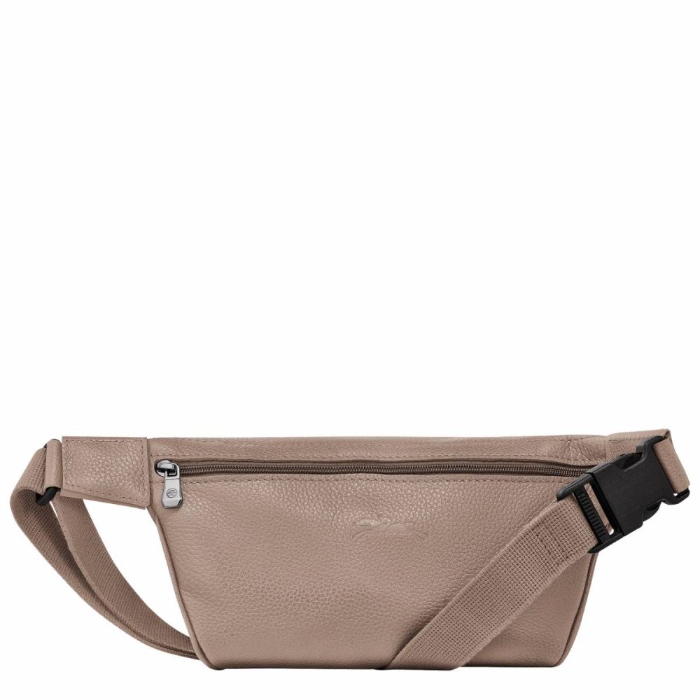 Leather Bags Le Foulonné M Belt Bag Turtledove - Leather Longchamp Women Turtledove - Image 3