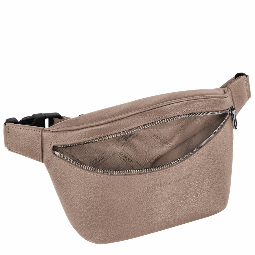 Leather Bags Le Foulonné M Belt Bag Turtledove - Leather Longchamp Women Turtledove - Image 4