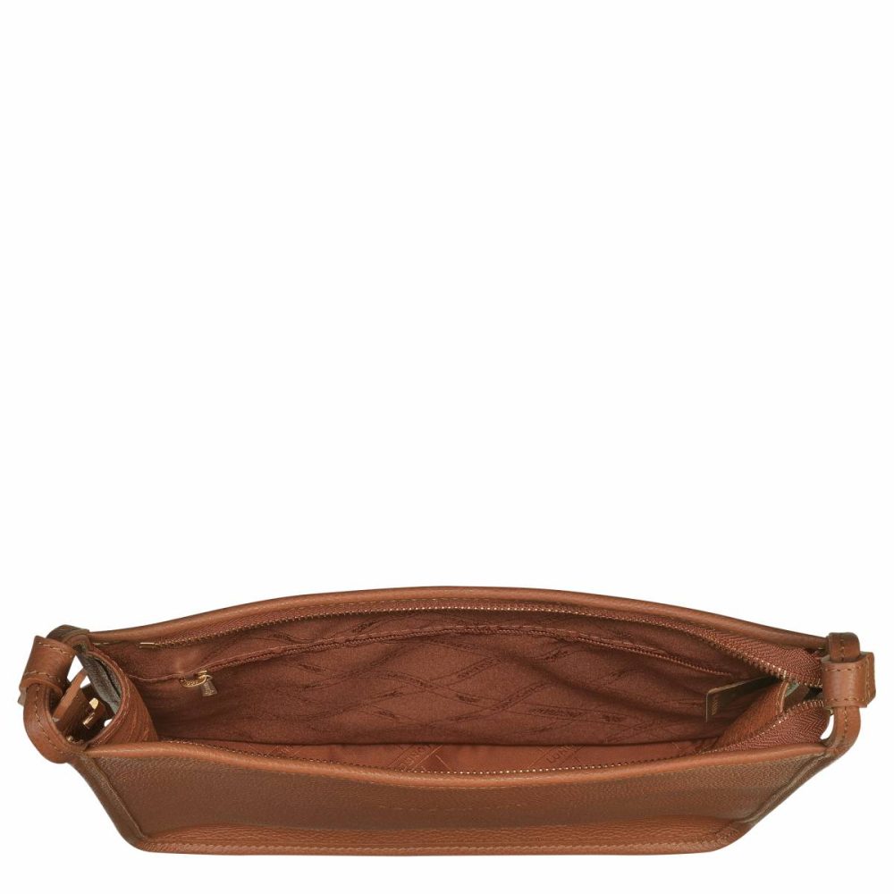 Leather Bags Le Foulonné M Crossbody Bag Caramel - Leather Caramel Women Longchamp - Image 5