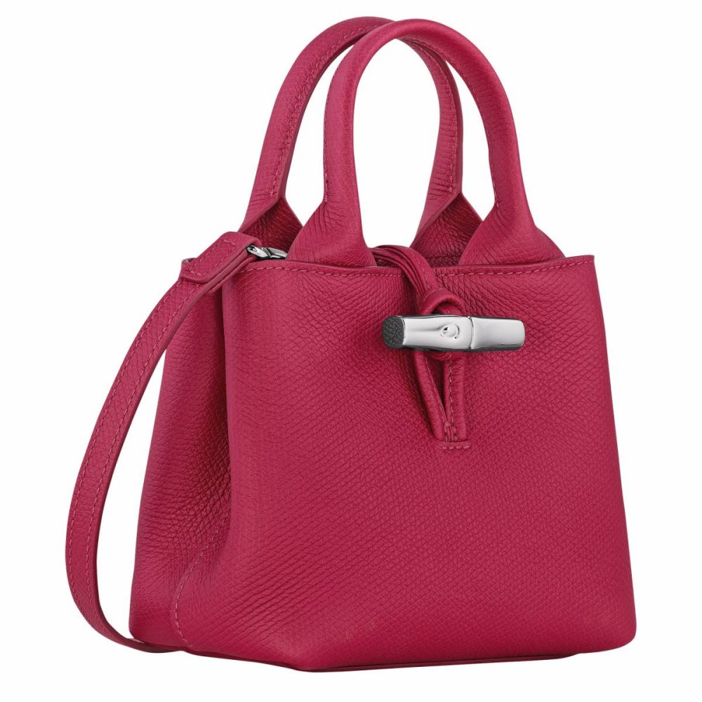Leather Bags Le Roseau Xs Handbag Beetroot - Leather Beetroot Women Longchamp - Image 3